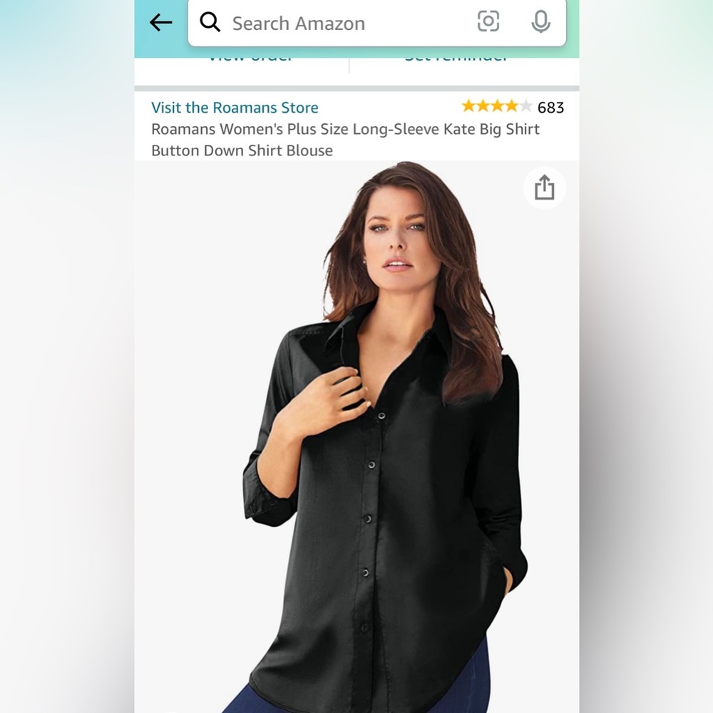 Black Button down dress shirt for women